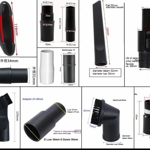 Spare part Universal Adapter Sikat Vacuum Cleaner aksesoris