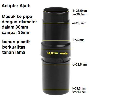 Konektor Ajaib Adapter Universal Vacuum Cleaner 30mm sampai 35mm