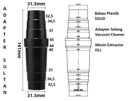 Adapter SULTAN Vacuum Cleaner - Selang - Selang Ekstraktor - Hose