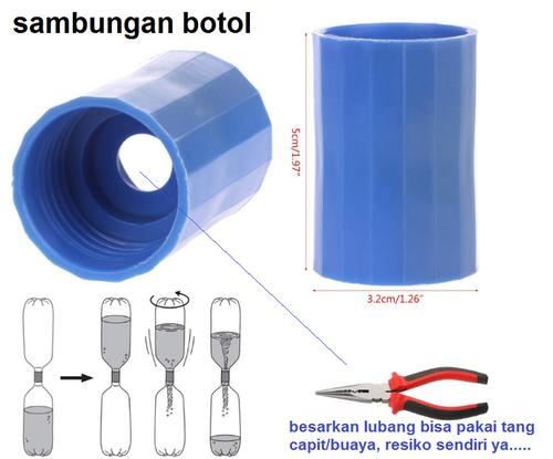 Connector Tornado Tube Cyclone Mainan Sambung Botol efek Tornado