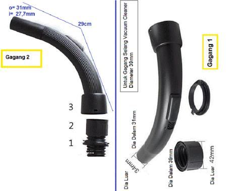Gagang Pom Bensin Vacuum Cleaner Universal untuk selang Flexible