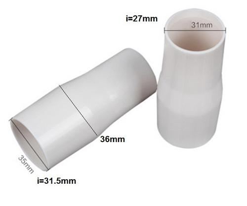 Adapter Vacuum Cleaner Putih inner 31-32mm ke diameter besar 35-36mm